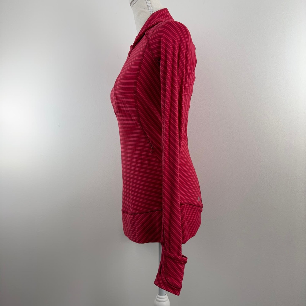 Lululemon red two tone striped pullover - Picture 3 of 10